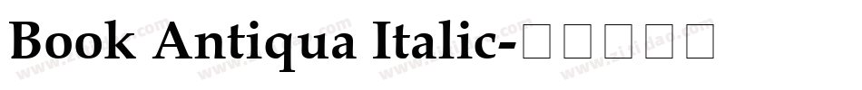 Book Antiqua Italic字体转换